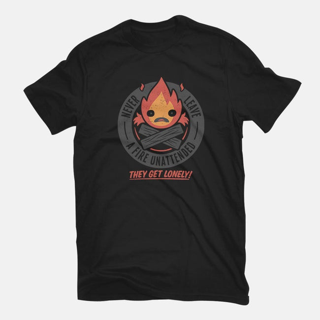 Lonely Fire Demon-womens fitted tee-adho1982