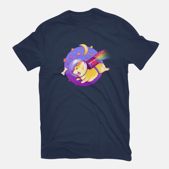 Space Corgi-mens basic tee-MeganLara