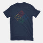 Geometric Houses-womens fitted tee-theteenosaur
