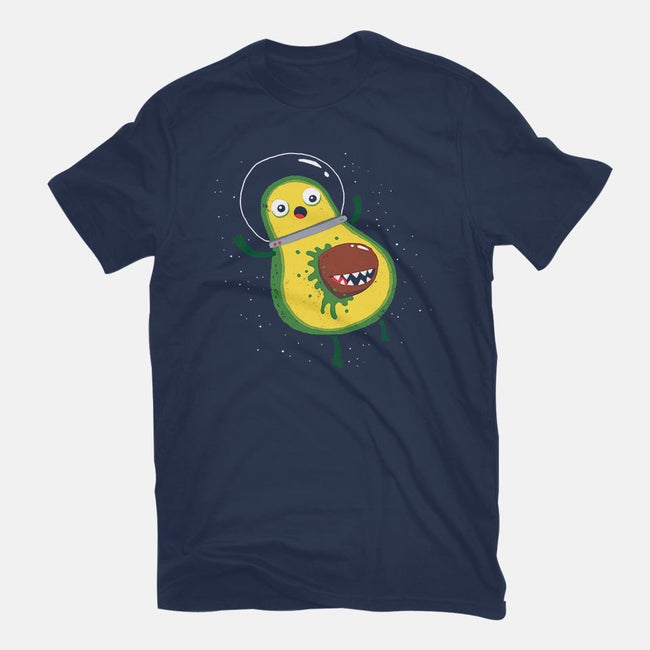 Alien Avocado-womens basic tee-DinoMike