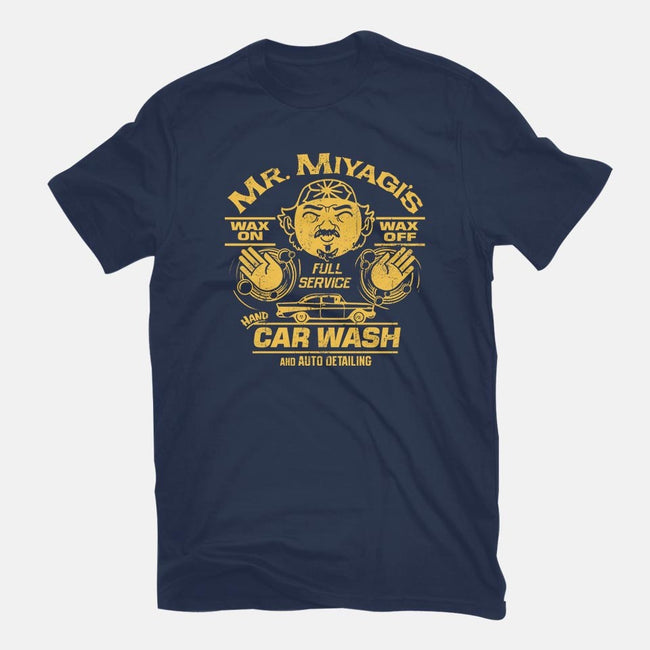 Wax On Wax Off Car Wash-womens fitted tee-DeepFriedArt