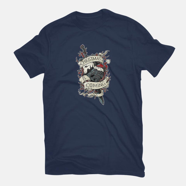 Christmas Is Coming-womens fitted tee-RobotArmy