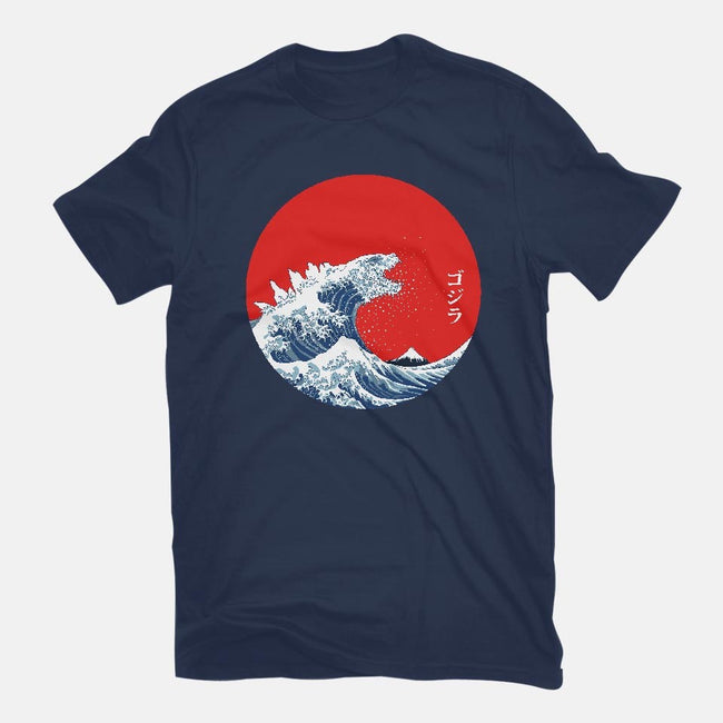 Hokusai Gojira-Variant-womens fitted tee-Mdk7