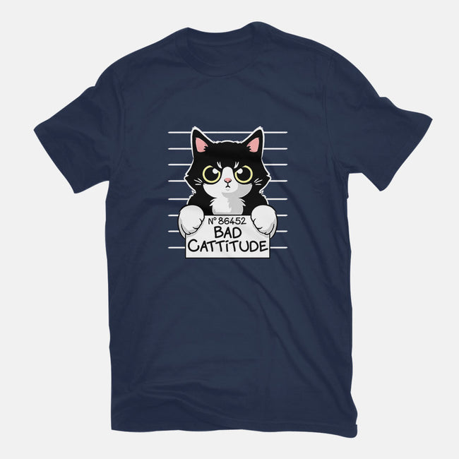 Bad Cattitude-womens basic tee-NemiMakeit