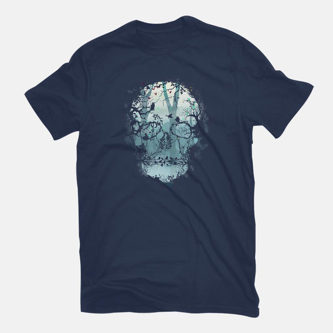 Dark Forest Skull-womens basic tee-Sitchko Igor