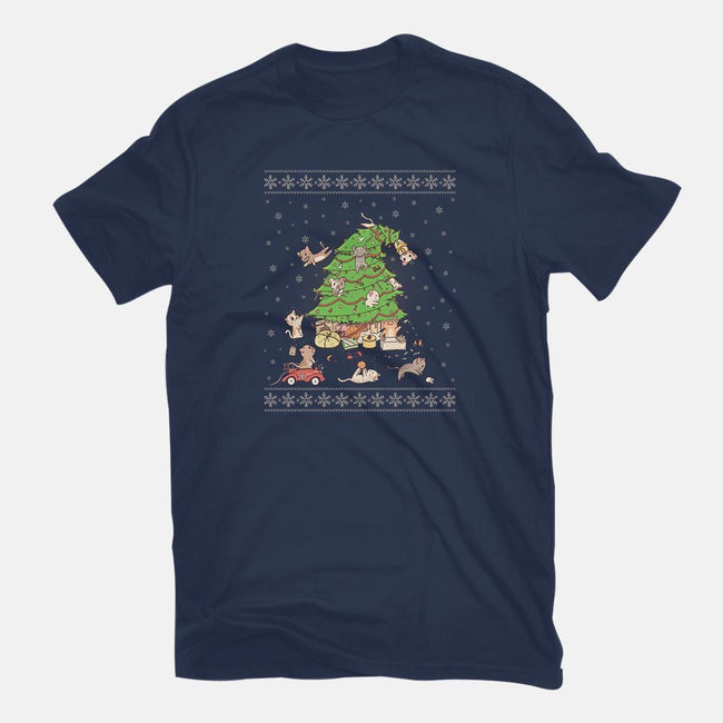 Purrrfect Christmas-mens basic tee-LiRoVi