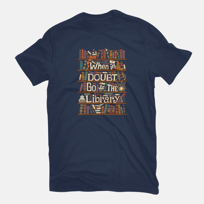 Go To The Library-womens fitted tee-risarodil