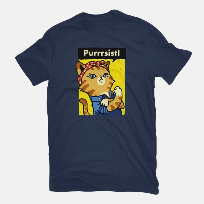 Purrrsist!-mens basic tee-vomaria