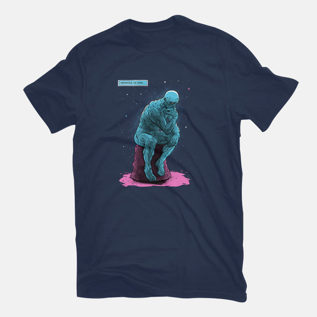 Blue Thinker-womens basic tee-teesgeex