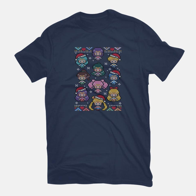 A Senshi Family Christmas-womens fitted tee-GillesBone