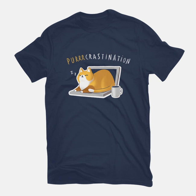 Purrrcrastination-womens fitted tee-BlancaVidal