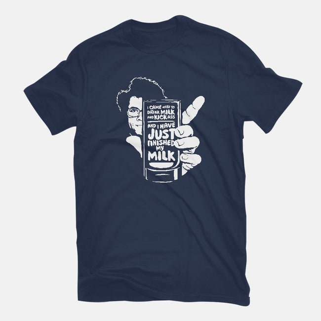 Drink Milk and Kick Ass-mens basic tee-butcherbilly