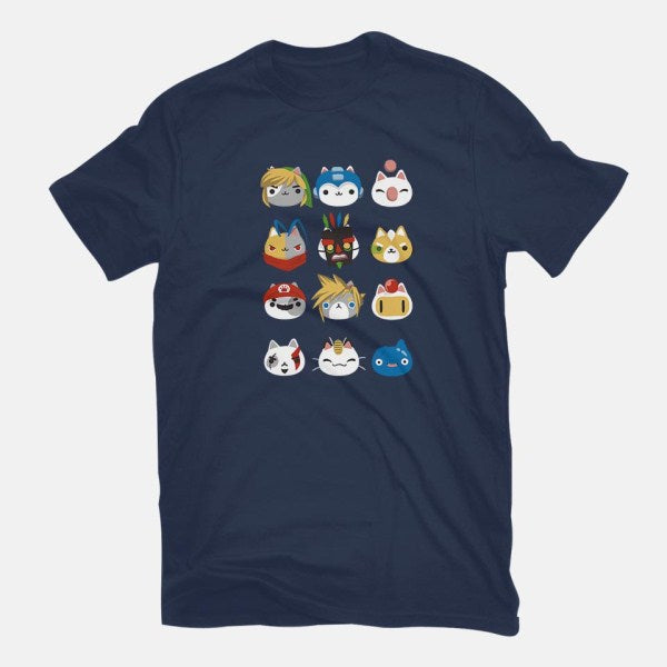 Gamer Cats-womens basic tee-BlancaVidal