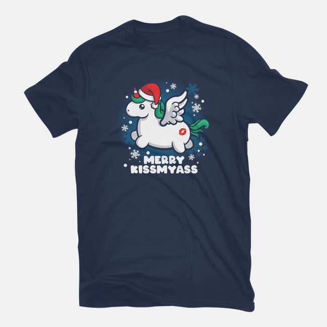 Merry Kiss My Ass-womens basic tee-NemiMakeit