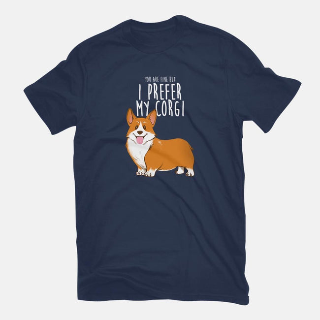 I Prefer My Corgi-womens fitted tee-ursulalopez