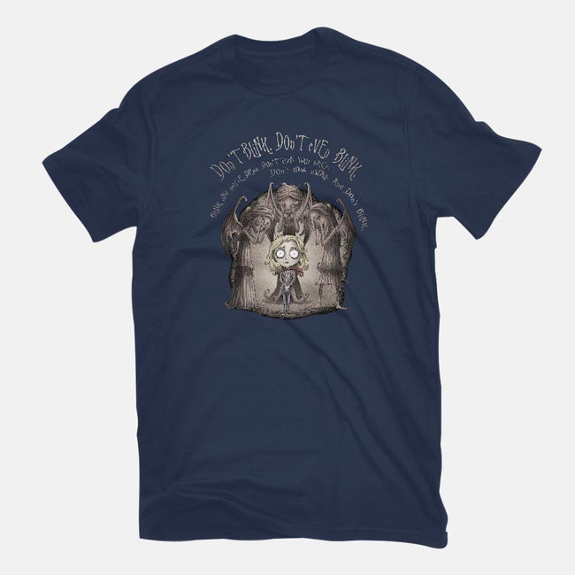 Don't Blink. Don't Even Blink.-womens fitted tee-saqman