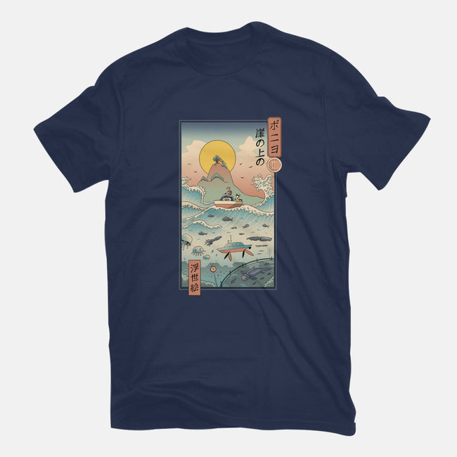 Ukiyo-E By The Sea-womens basic tee-vp021