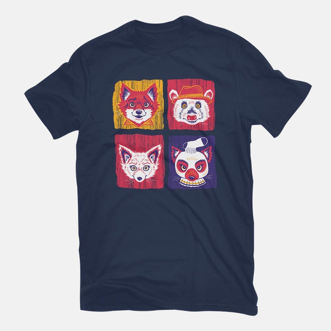 Fantastic Fox Friends-womens fitted tee-Miranda Dressler