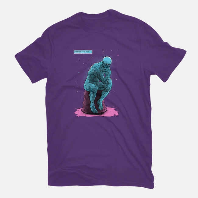Blue Thinker-womens basic tee-teesgeex