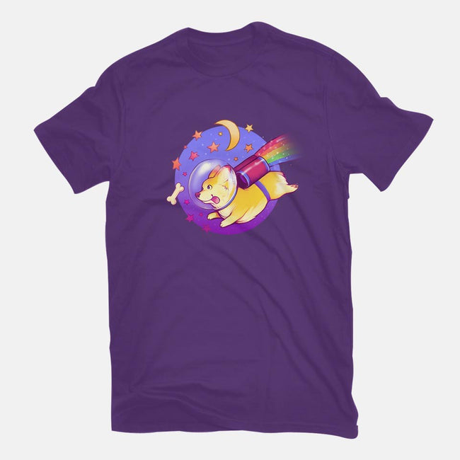 Space Corgi-womens basic tee-MeganLara