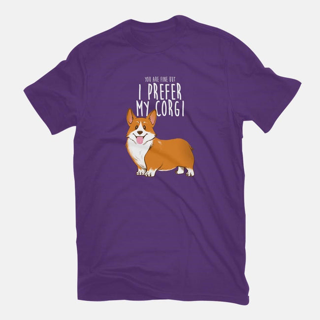 I Prefer My Corgi-womens fitted tee-ursulalopez