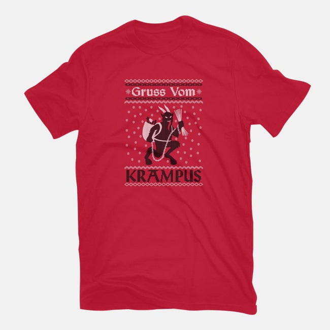 Greetings From Krampus-womens fitted tee-jozvoz