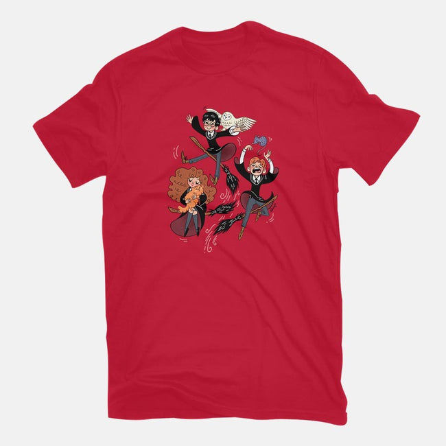 Golden Trio of Pets-womens fitted tee-asiadraws