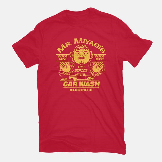 Wax On Wax Off Car Wash-womens fitted tee-DeepFriedArt