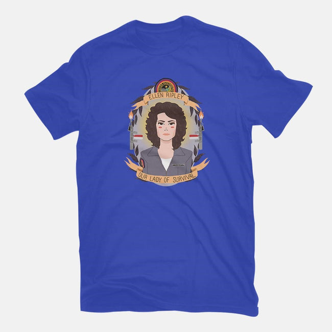 Our Lady of Survival-womens fitted tee-heymonster