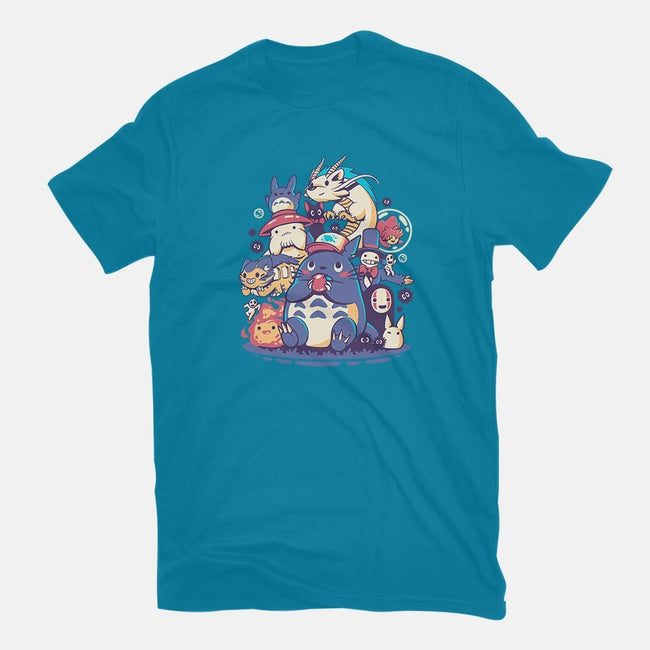 Creatures, Spirits & Friends-womens fitted tee-ilustrata