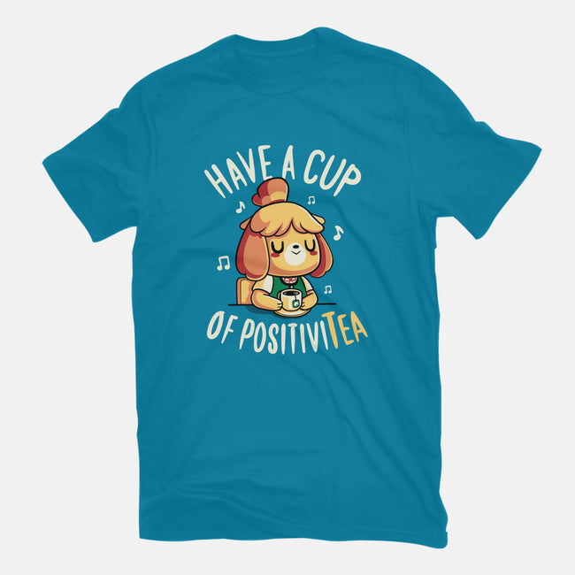 Cup of Positivitea-womens basic tee-Typhoonic