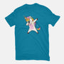 Dabbing Unicorn-womens basic tee-vomaria