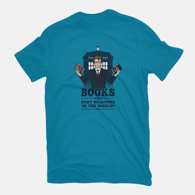 Books, The Best Weapons-womens fitted tee-pigboom