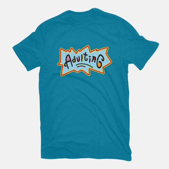 Adulting-womens fitted tee-FreshFleur