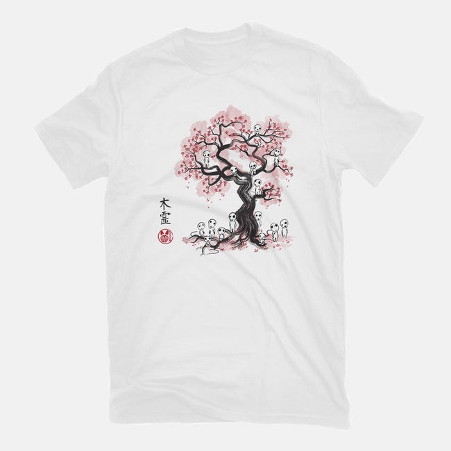 Forest Spirits Sumi-e-womens fitted tee-DrMonekers