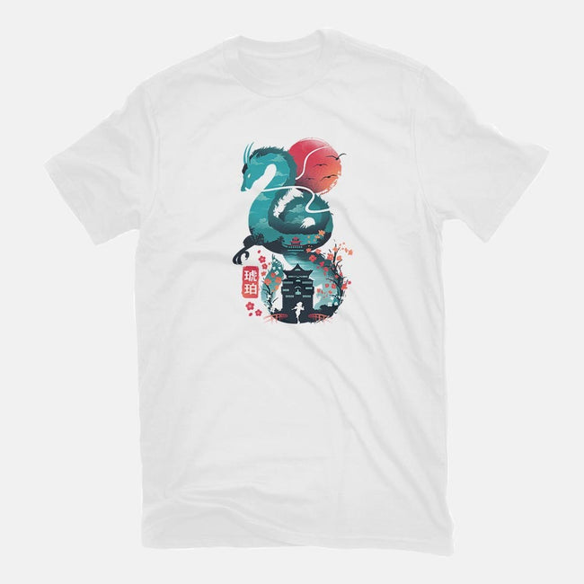 UKIYO E DRAGON-womens basic tee-dandingeroz