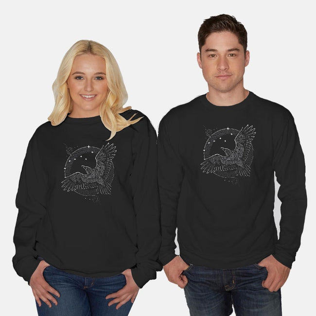 Northern Raven-unisex crew neck sweatshirt-RAIDHO