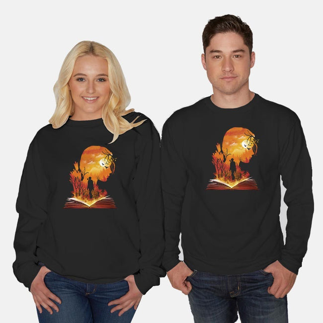 Catching Fire-unisex crew neck sweatshirt-dandingeroz