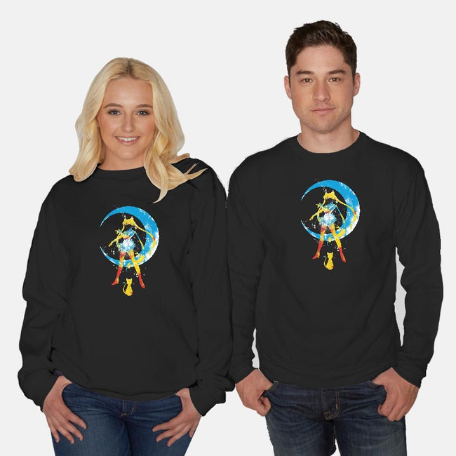 Moon Splash-unisex crew neck sweatshirt-kharmazero