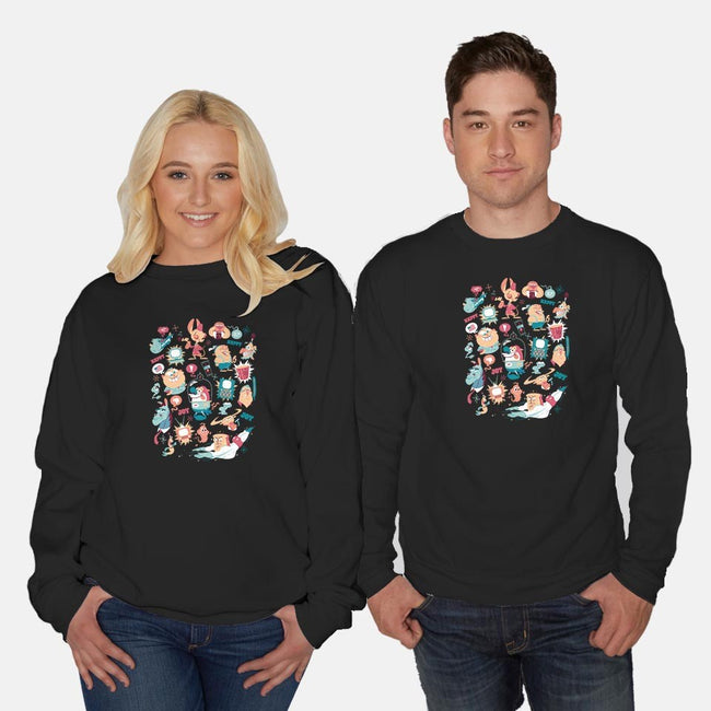 Eediot Box-unisex crew neck sweatshirt-tanoshiboy