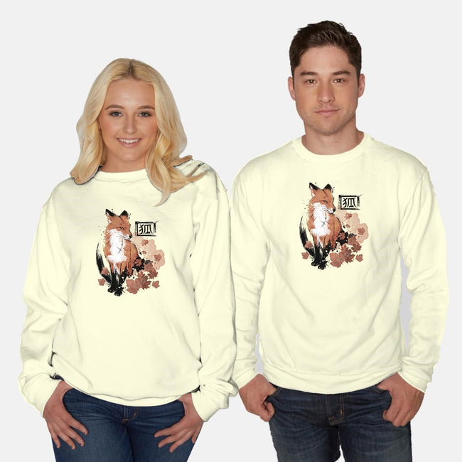 Red Fox-unisex crew neck sweatshirt-xMorfina