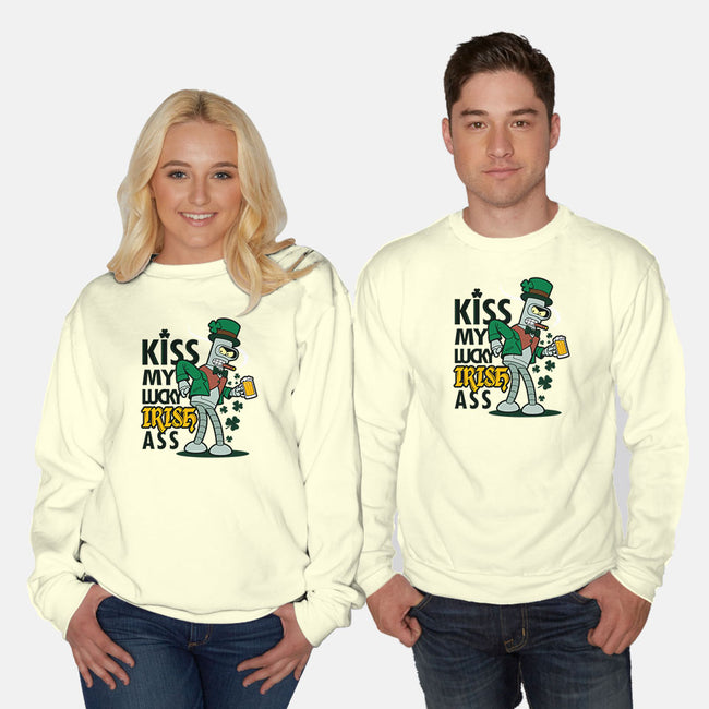 Kiss My Lucky Irish Ass-unisex crew neck sweatshirt-Boggs Nicolas