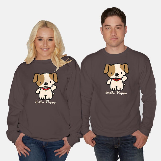 Hello Puppy-unisex crew neck sweatshirt-troeks