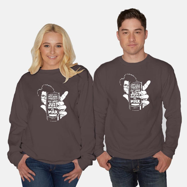 Drink Milk and Kick Ass-unisex crew neck sweatshirt-butcherbilly