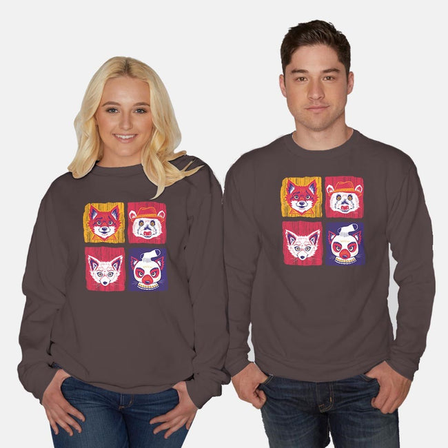 Fantastic Fox Friends-unisex crew neck sweatshirt-Miranda Dressler
