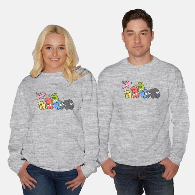 Pet Dinosaurs!-unisex crew neck sweatshirt-Oktobear