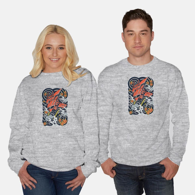 Red Mecha Ink-unisex crew neck sweatshirt-Snapnfit