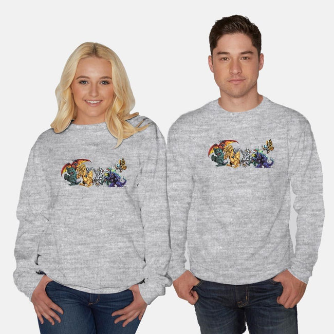 Where the Wild Kaiju Are-unisex crew neck sweatshirt-El Black Bat