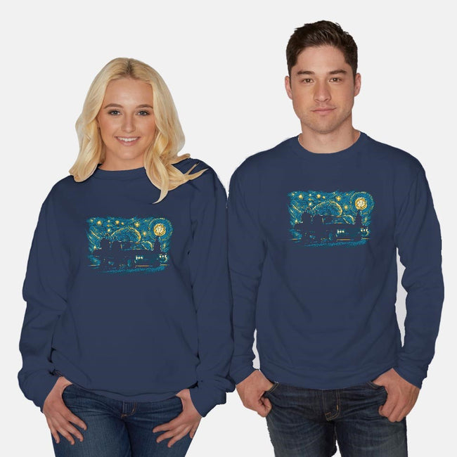 Hunters Night-unisex crew neck sweatshirt-ddjvigo