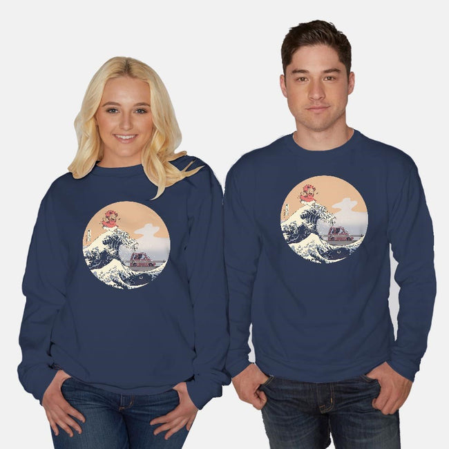 On the Cliff by the Sea-unisex crew neck sweatshirt-leo_queval
